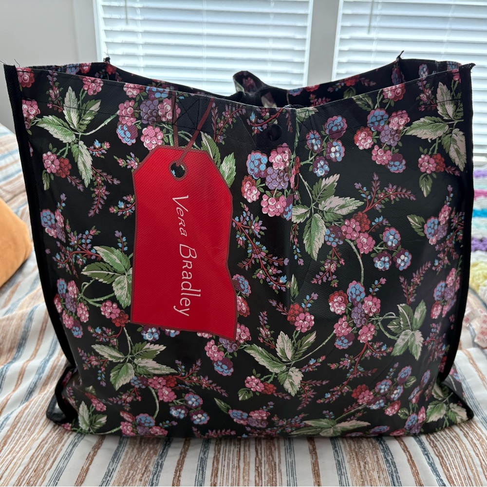 Vera Bradley Reusable Shopping Bag - Winter Berry pattern